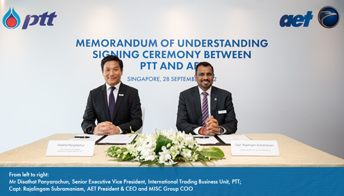 PTT and AET Ink MOU for Zero-Emission Aframaxes